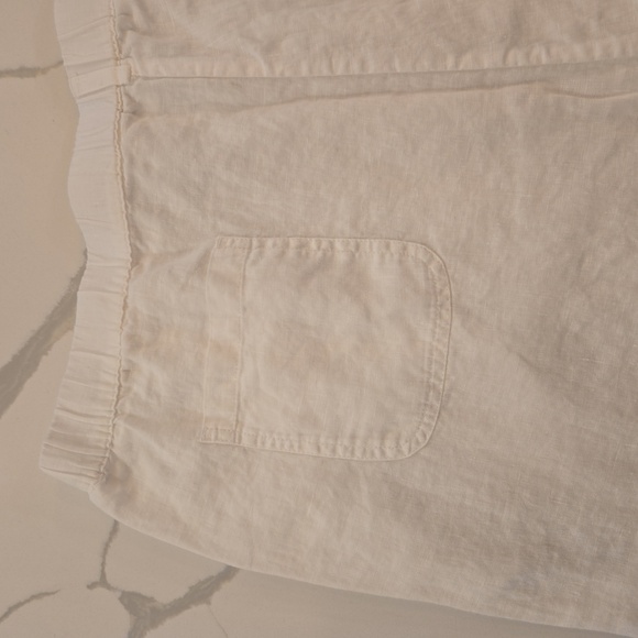 Quince 100% Linen Relaxed Fit High Rise Pants Womens Size XL White - Picture 6 of 8